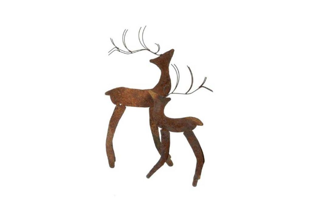 rusted iron reindeer